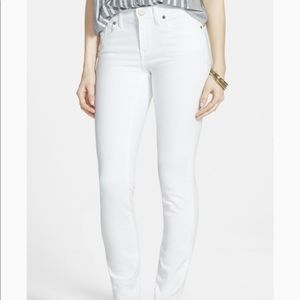 Madewell 9” high rise white jeans. Sz 27s